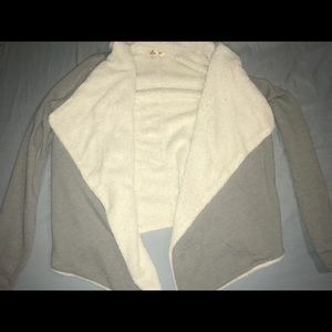 Hollister fuzzy cardigan